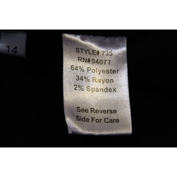 Cabi Women's 14 Black A-Line Midi Skirt Zip Eye Hook Closure - Picture 4 of 13